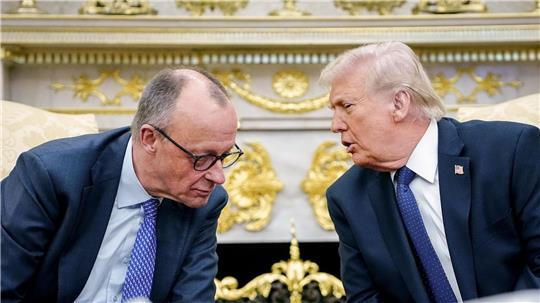 Noch vor zwei Monaten haben sich Trump und Merz ziemlich gut verstanden. (Archivbild)