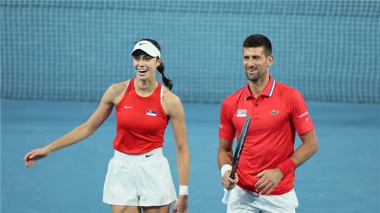 Novak Djokovic und Olga Danilovic feierten zusammen mit einem Sieg ins neue Jahr.