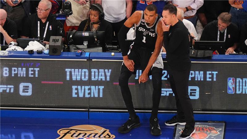 Swift sieht NBA-Historie: Knicks vor erstem Titel seit 1973 Nun unter Druck: Victor Wembanyama (1) und die Spurs.