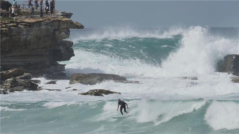 Monsterwellen in Sydney an berühmten Surfstränden Nur Surfer freuten sich über den ungewöhnlichen Wellengang.