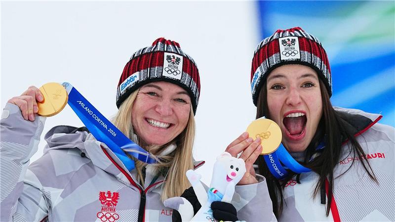 Nutzten den Patzer des US-Duos: Kombi-Olympiasiegerinnen Ariana Rädler (links) und Katharina Huber.