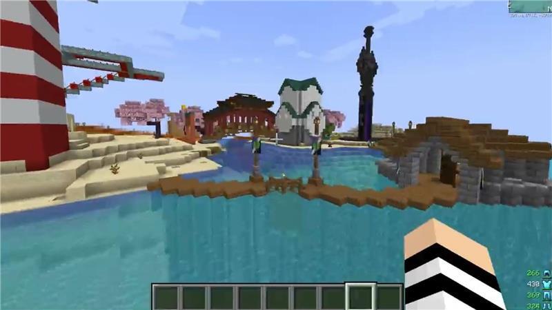 Ob Leuchtturm, Inselhütte oder riesiges Schwert: Die Buxtehuder Kinder lassen in Minecraft ihrer Kreativität freien Lauf.