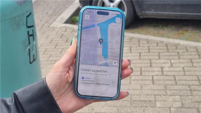 Obwohl der Parkplatz am Stadthafen nicht zum Geschäftsgebiet von EasyPark gehört, können Parker in der App die Gebühren bezahlen.