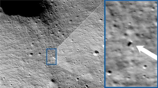 Obwohl er bei der Landung womöglich umgekippt ist, schickte der „Nova-C“-Lander Bilder vom Mond.