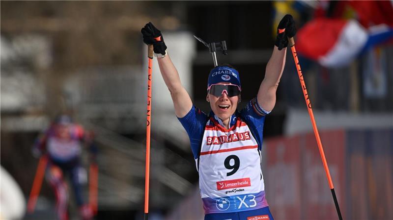 Ärger bei Frankreichs Biathletinnen: Ziemlich beste Feinde Océane Michelon gewann WM-Silber im Massenstart. (Archivbild)