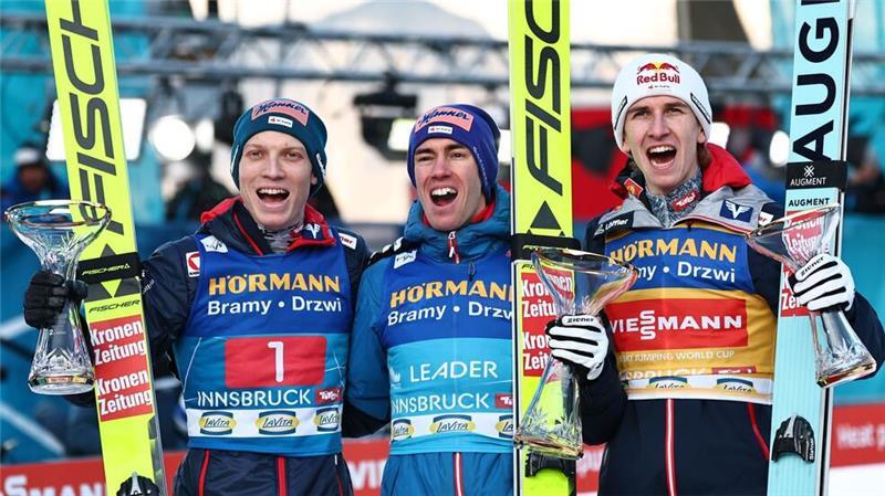 Österreichs Top-Skispringer am Bergisel.