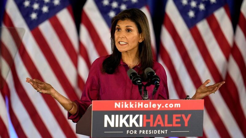 US-Wahlkampf: Weitere TV-Debatte der Republikaner abgesagt Ohne Trump kommt auch sie nicht mehr zu TV-Duellen: Präsidentschaftsbewerberin Nikki Haley.