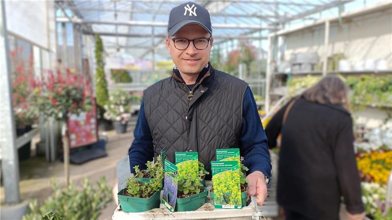 Olaf Stähler hat unter anderem Frauenmantel und Katzenminze ausgesucht.