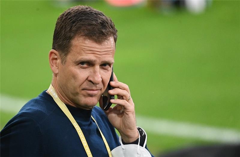 Warum der DFB-Auswahl in Hamburg ein Zauber „inne wohnt“ Oliver Bierhoff, Direktor Nationalmannschaften und Akademie. Foto: Federico Gambarini/dpa