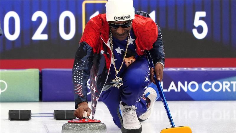 Olympia-Curling in Mailand: Snoop Dogg trainiert gemeinsam mit US-Team