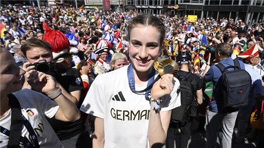 Olympiasiegerin Darja Varfolomeev.