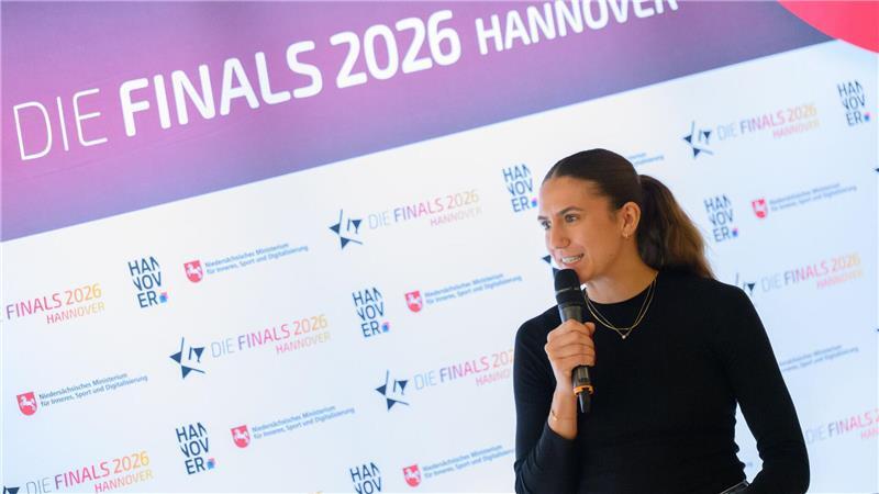 „Bock auf mehr“: Finals sollen Olympia-Bewerbung stärken Olympiasiegerin Marie Reichert bei einer Pressekonferenz zu den Finals 2026 in Hannover.
