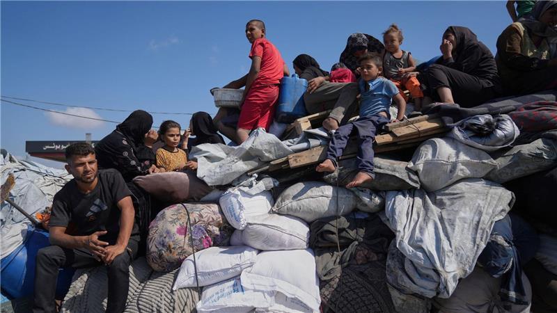 Palästinenser im Gazastreifen auf der Flucht. 