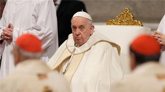 Papst Franziskus während einer Messe im Petersdom.