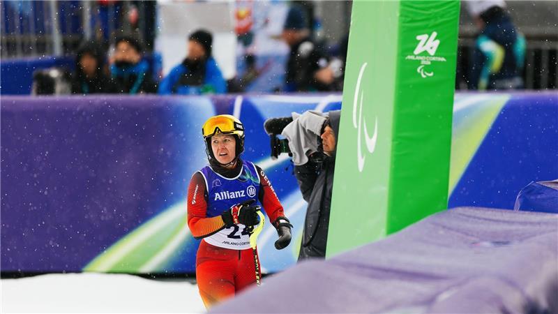 Paralympics-Abschluss als Fahnenträgerin: Andrea Rothfuss.