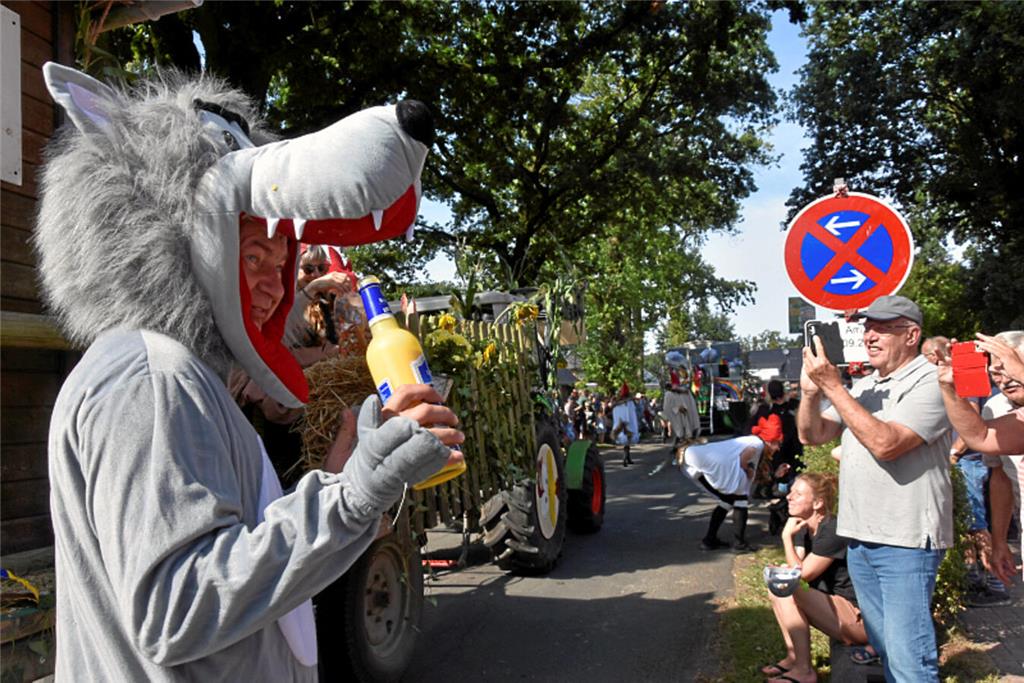 Party beim Ernteumzug