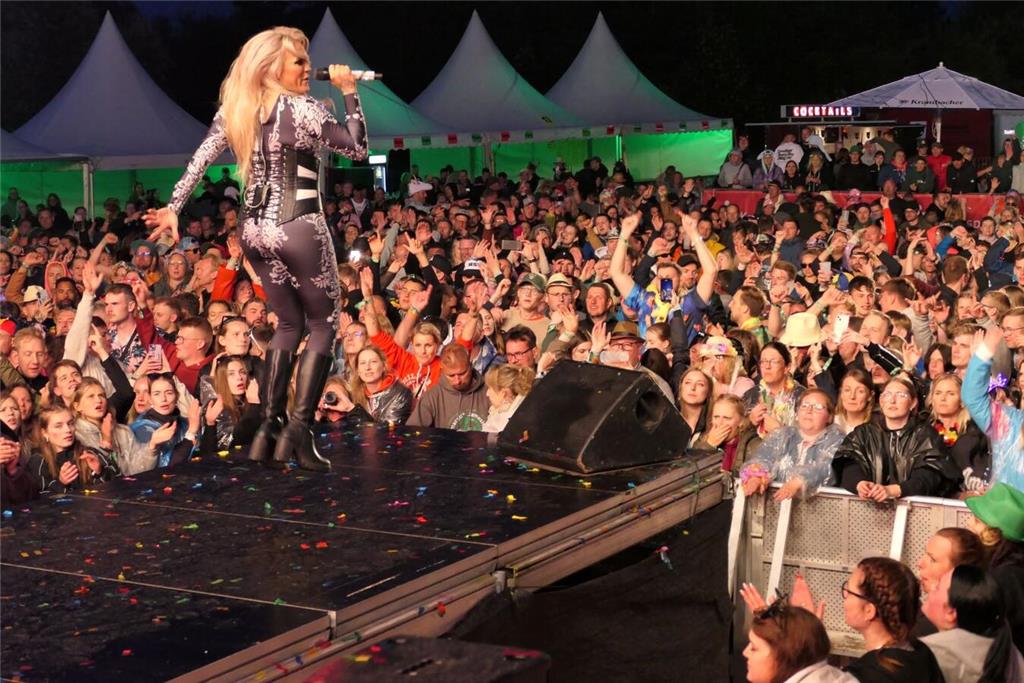 Partygrößen wie Mickie Krause spielten vor 4000 Besuchern beim Elbstrandfestival...