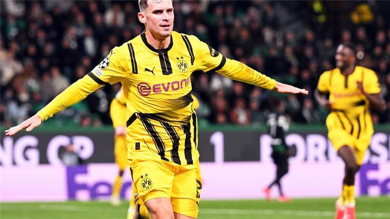 BVB schießt sich mit eineinhalb Beinen ins Achtelfinale Pascal Groß legte für den BVB nach