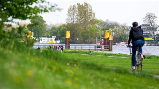 Passanten fanden eine Leiche in der Weser - in der Nähe der Sielwallfähre. (Archivbild)