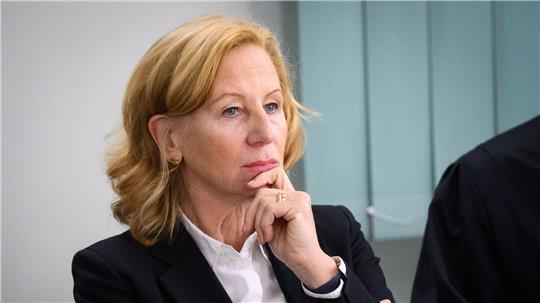 Patricia Schlesinger, ehemalige Intendantin des RBB, beim Prozess am Landgericht Berlin. (Archivbild) 