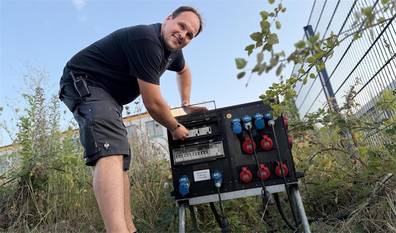 Patrick Frank versorgt Festivals mit Strom - hier beim Container Rave in Buxtehude.