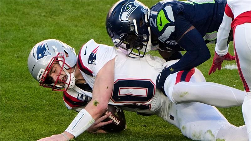 Patriots-Quarterback Drake Maye hatte einen schweren Stand.