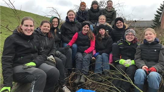 Pause für die fleißigen Mädels der Landjugend.