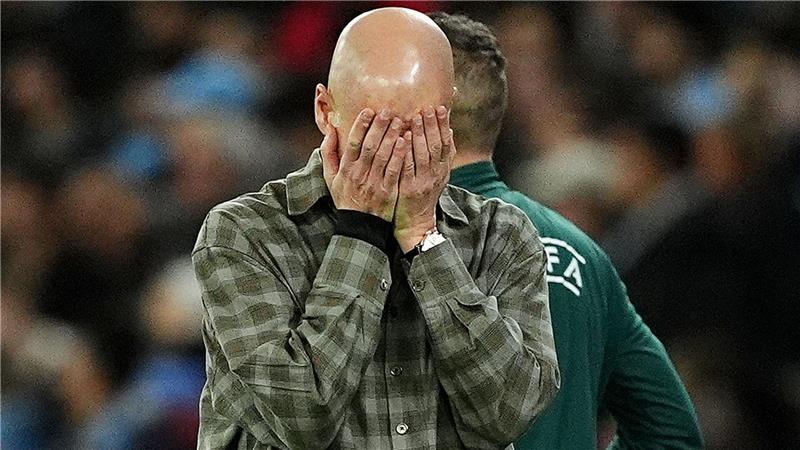 Pep Guardiola, Trainer von Manchester City, reagiert.