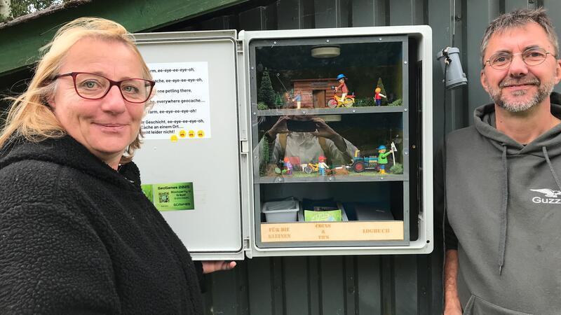 Petra Isanowski und Holger Krzywdzinski haben einen Cache geschaffen, der nicht nur erwachsene Geocacher entzückt.