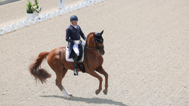 Ungewohnte Dressur-Niederlage beim Weltcup in Neumünster Pferdesport: Deutsche Meisterschaft, Dressur. Der Dressurreiter Matthias Alexander Rath reitet auf Destacado bei der deutschen Meisterschaft in der Dressur.
