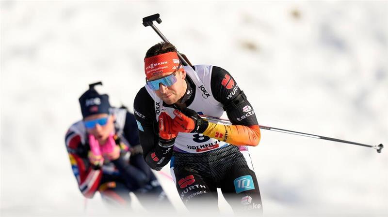 Biathletinnen begeistern: Staffel-Sieg und Gelbes Trikot Philipp Nawrath war mit zwei achten Plätzen der beste deutsche Mann.