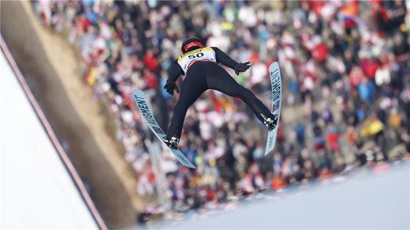 Philipp Raimund kam beim Skifliegen in Österreich nur auf Platz 16. 