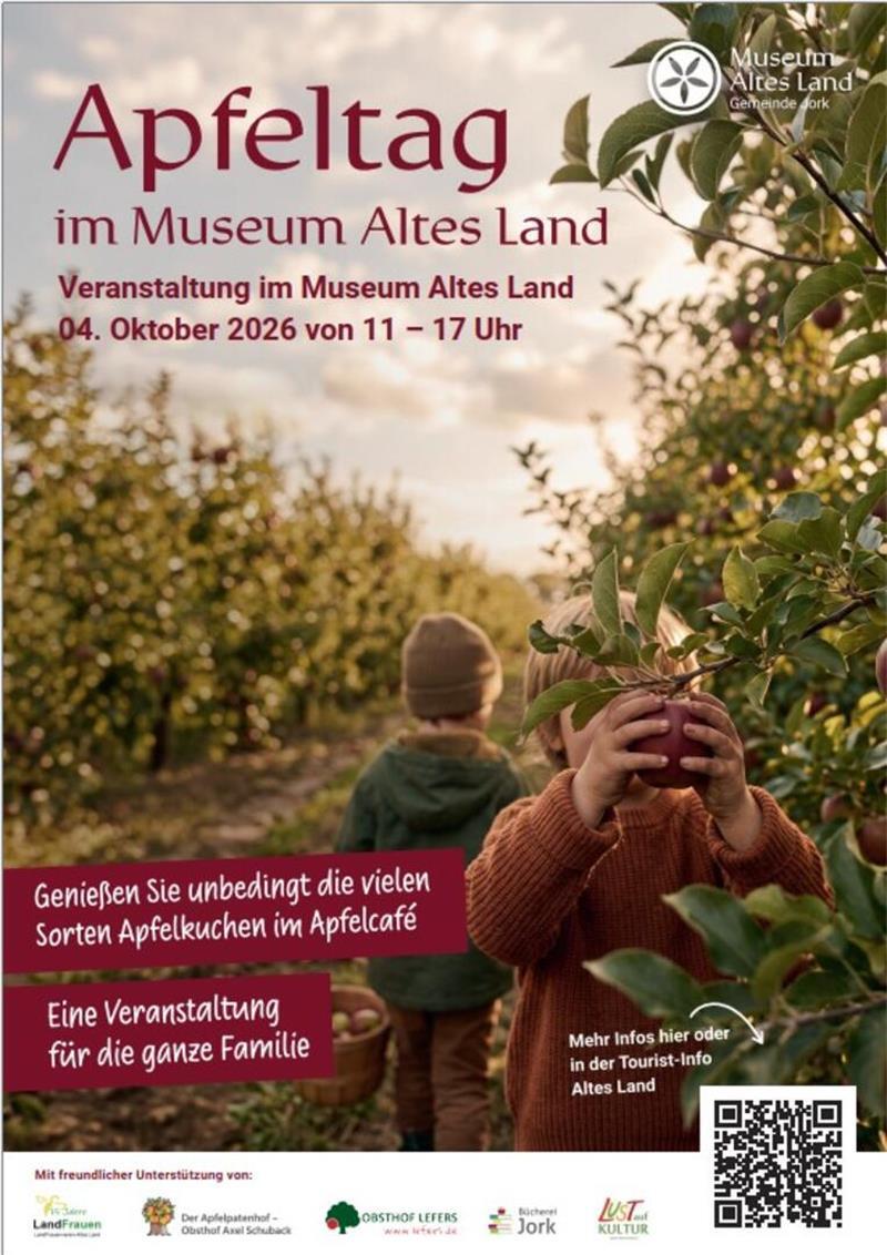 Plakat: Apfeltag im Museum Altes Land in Westerjork.