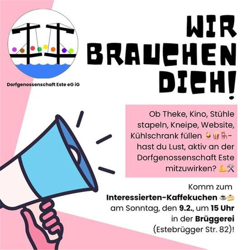 Plakat der Dorfgenossenschaft Este.