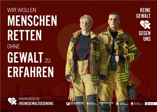 Plakat zur Kampagne Keine Gewalt gegen uns. Foto: Magistrat Bremerhaven