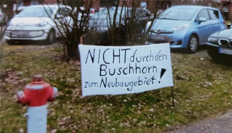 Plakate mit Wirkung: Die „Buschhorner“ kamen mit ihren anonymen Protesten durch. Foto: privat