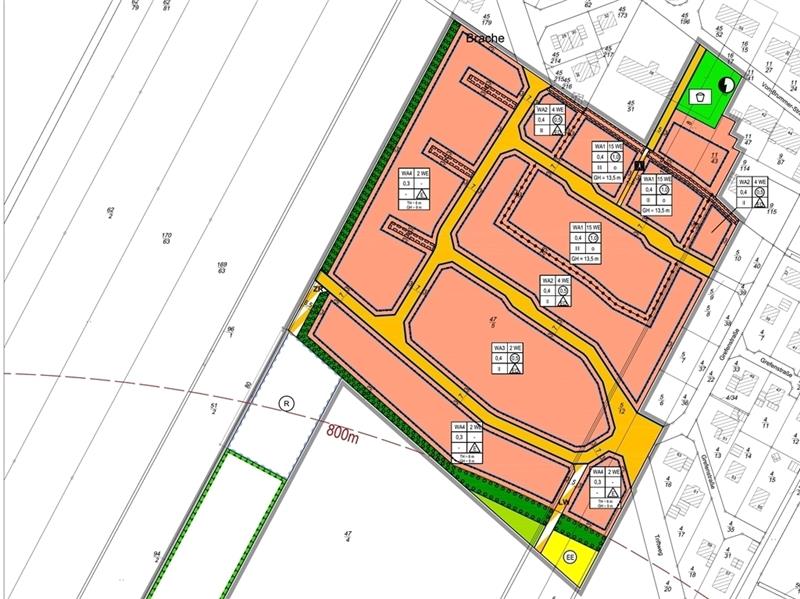 Planzeichnung des neuen Baugebiets in Drochtersen. Zeichnung: Planungsbüro Cappel/Hausmann