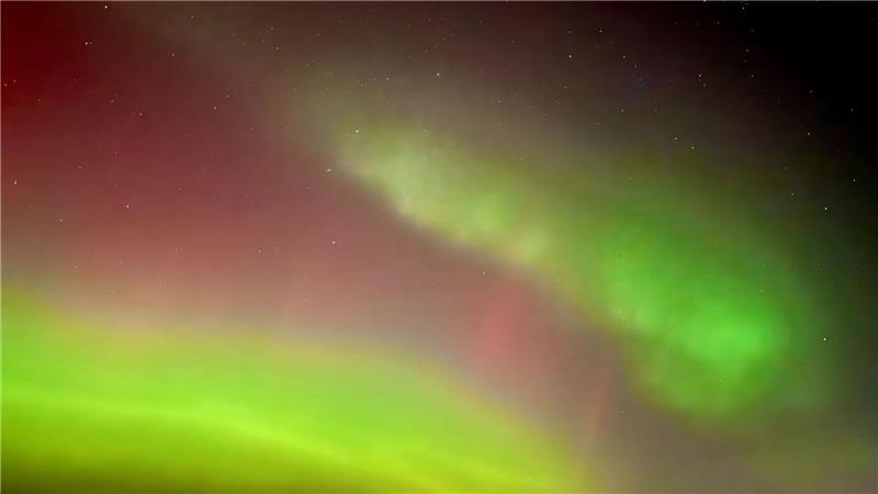 Polarlichter leuchten über Sachsen-Anhalt.