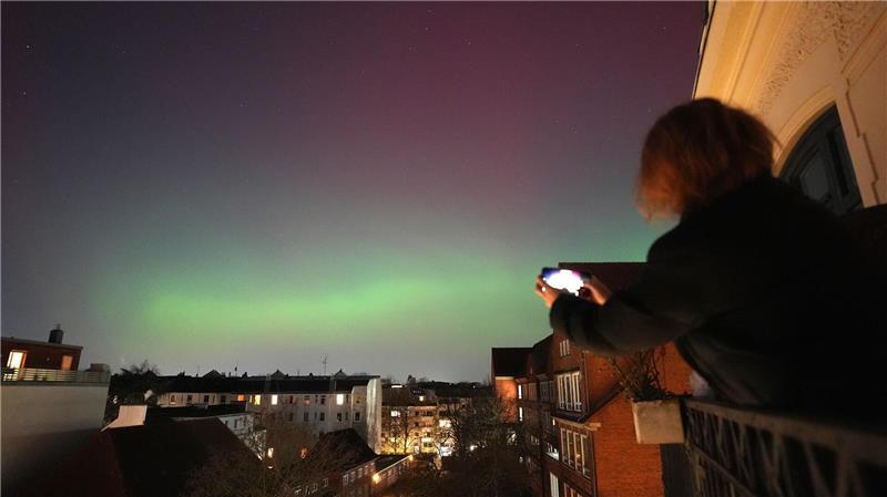 Polarlichter sind ein seltener Anblick in Hamburg.