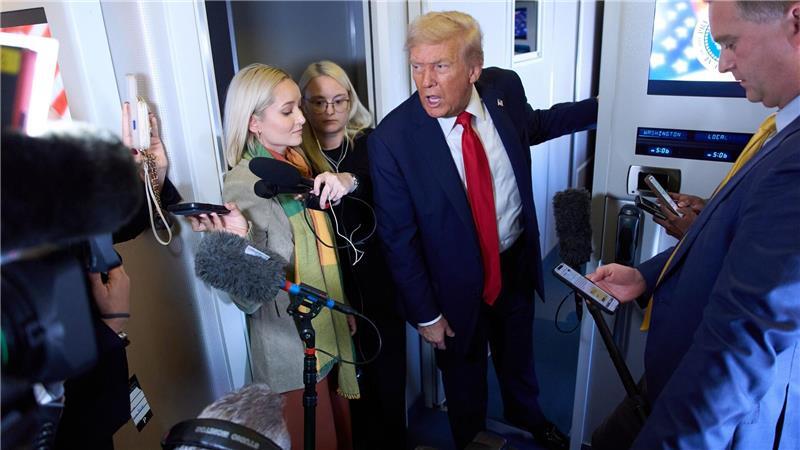 Präsident Trump ist auf dem Weg nach Israel.