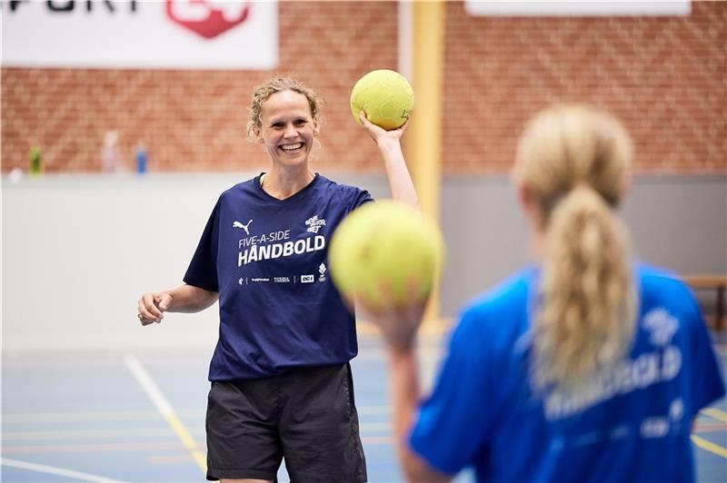 Prellen unmöglich: Der Ball ist beim Five-a-Side deutlich weicher als im Handball. Foto: Jacob Almtoft (DGI)