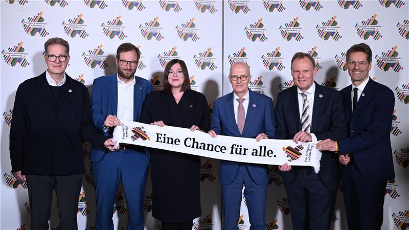 Pressekonferenz zum Konzept für die Bewerbung Hamburgs um Olympische und Paralympische Spiele.