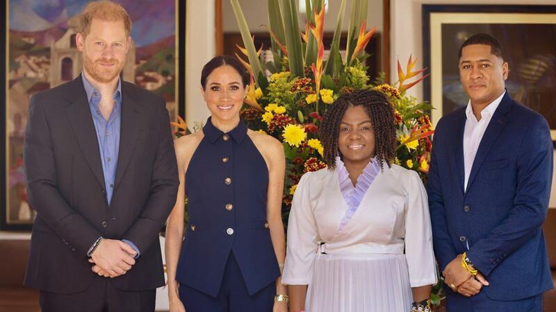 Prinz Harry und Meghan zum Thema Cybermobbing in Kolumbien Prinz Harry und Meghan sind in Kolumbien eingetroffen.