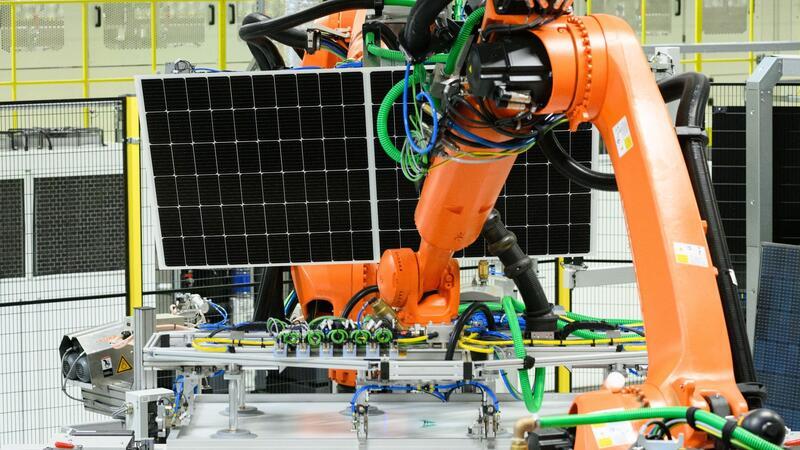 Produktion bei Solarwatt in Dresden.