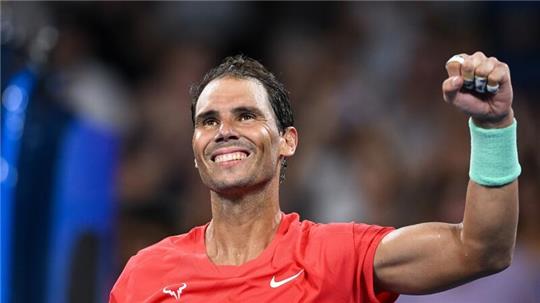 Rafael Nadal steht beim Turnier in Brisbane im Viertelfinale.