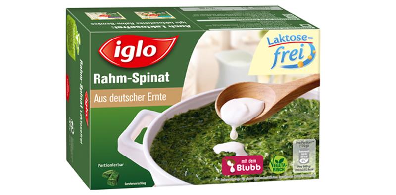 Rahm-Spinat der Firma Iglo. Foto obs/iglo Deutschland
