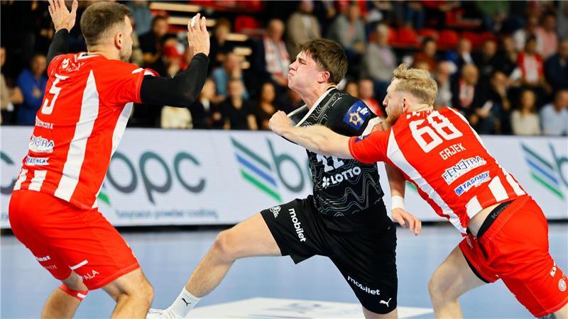 Rasmus Ankermann (M) war einer der besten Kieler Spieler in der Partie bei RK Nexe Nasice. (Archivbild)