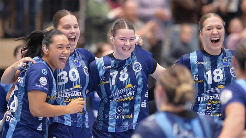 Riesenjubel in der Halle Nord: Der BSV feierte am Samstag den Einzug ins Viertelfinale.