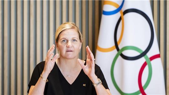 Ringt um eine Haltung zu US-Präsident Trump: IOC-Chefin Kirsty Coventry. (Archivbild)