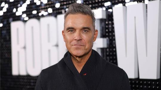 Robbie Williams stellt seine Doku-Serie in London vor.